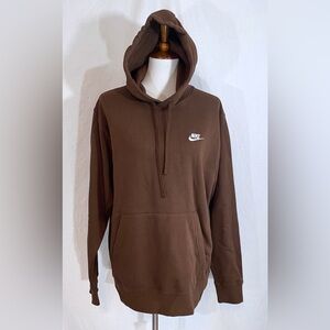 Nike Sportswear Club Fleece Hoodie Brown Men’s Large NWOT